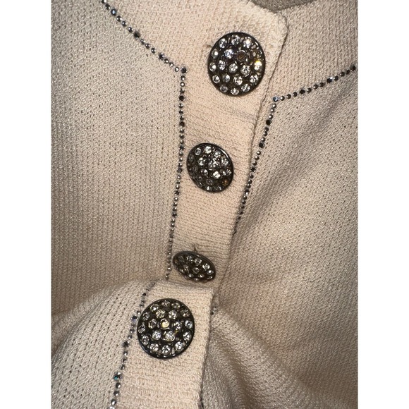 St. John Vintage Cream Cardigan Sweater - Picture 6 of 10